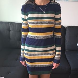 Storia striped long sleeve dress
